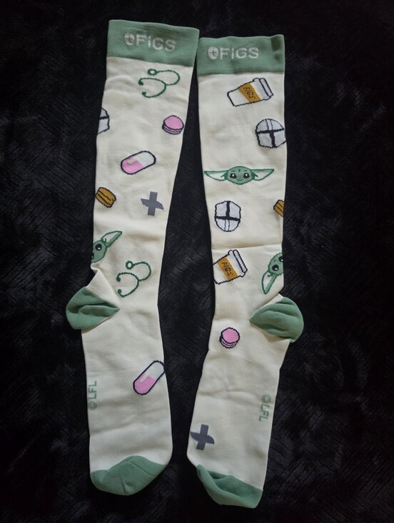 Figs Other - New Figs Compression Socks Star Wars Yoda Socks Sz L